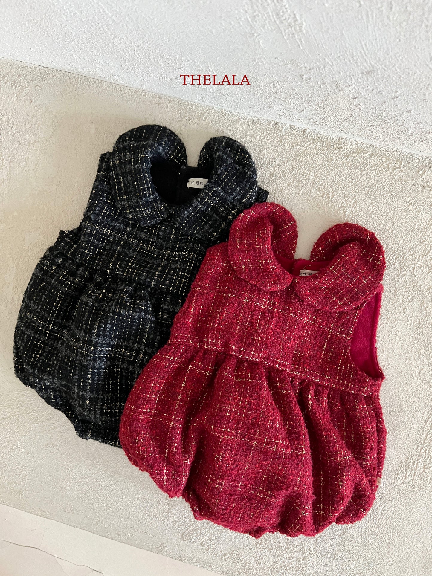 韓國童裝 25秋冬 | LA25411 Tweed Baby Suit