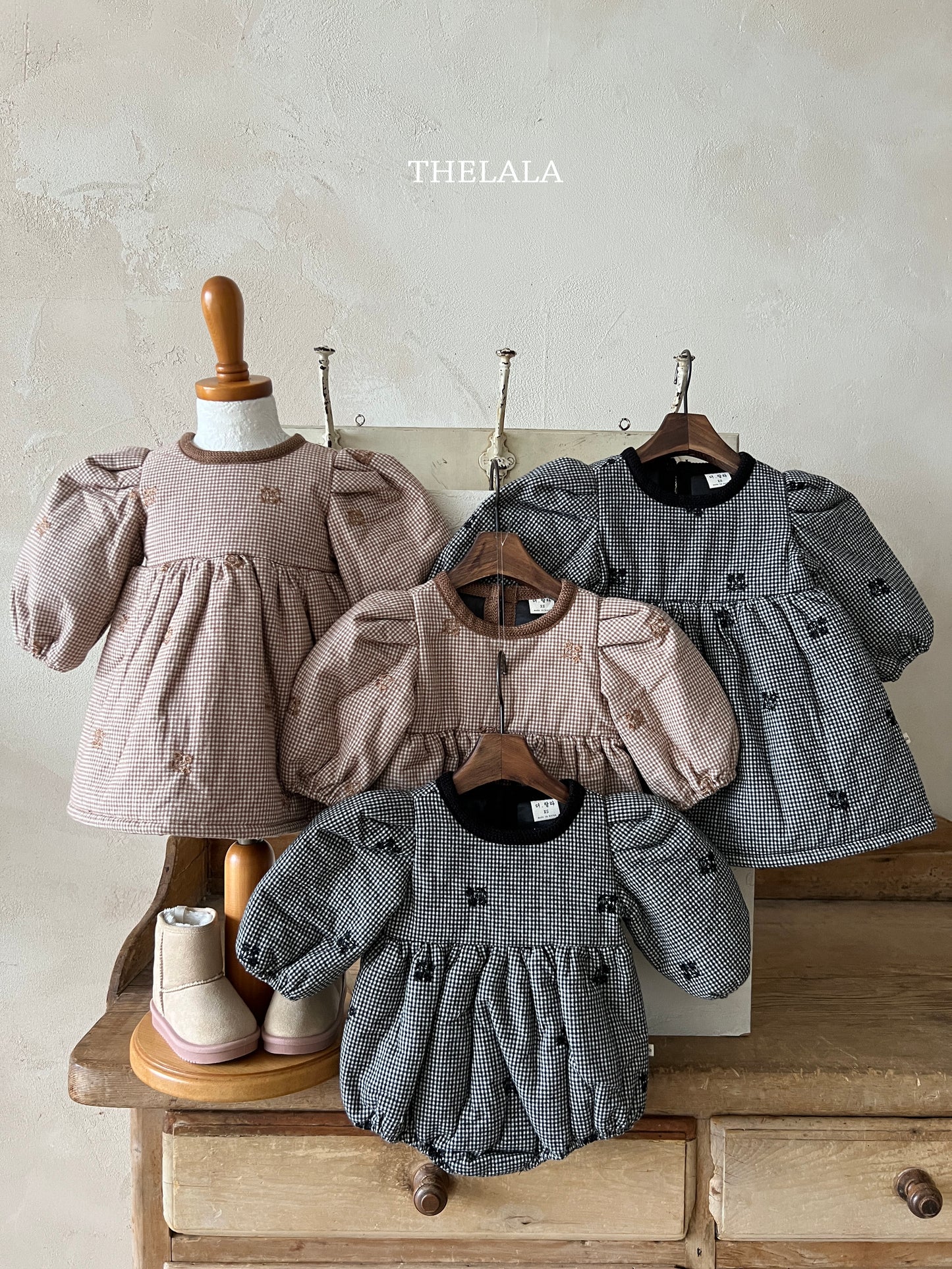 韓國童裝 25秋冬 | LA25417 Embroidery Baby Suit