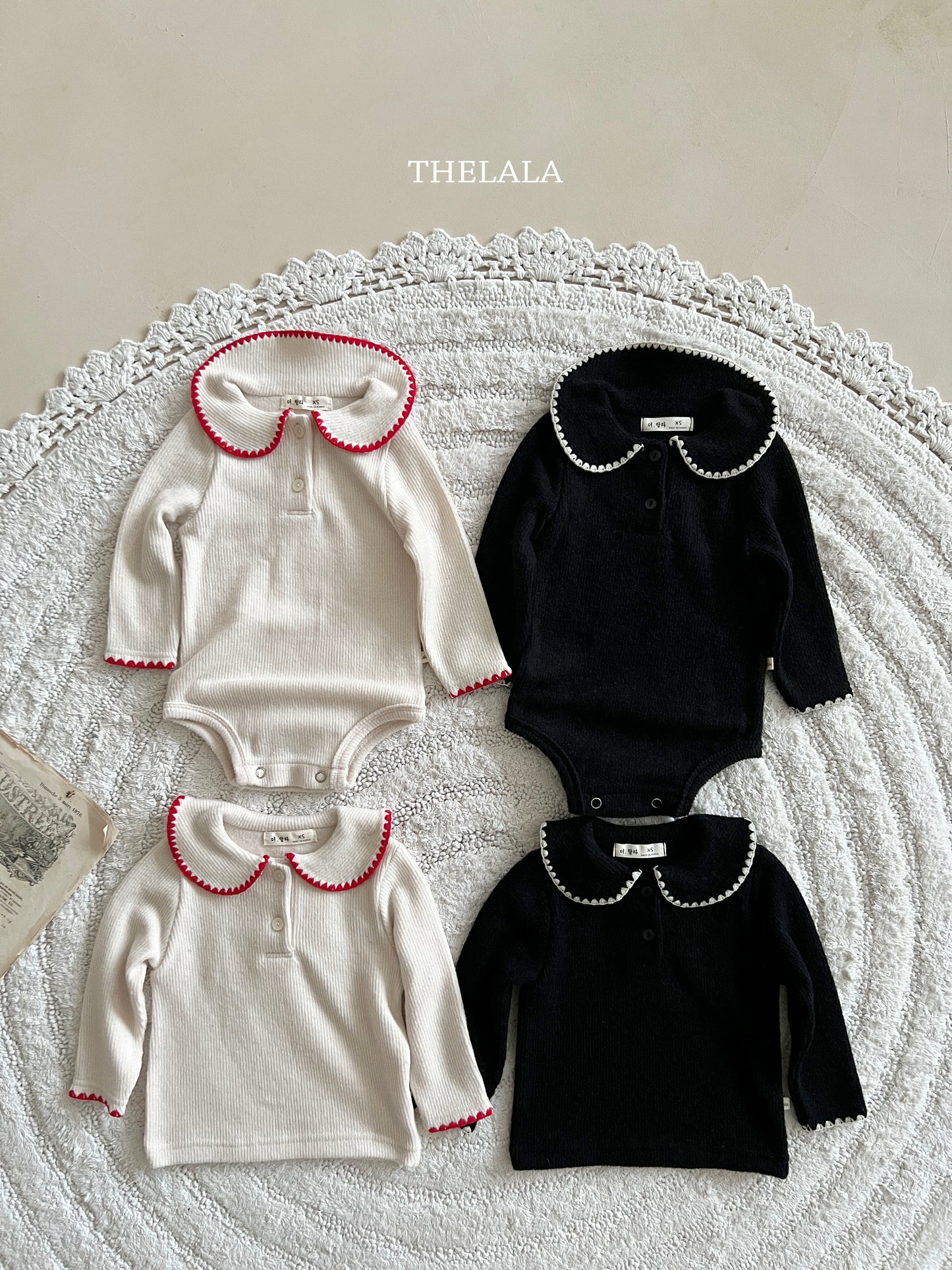 韓國童裝 25秋冬 | LA25439 Jeni Collar Baby Suit