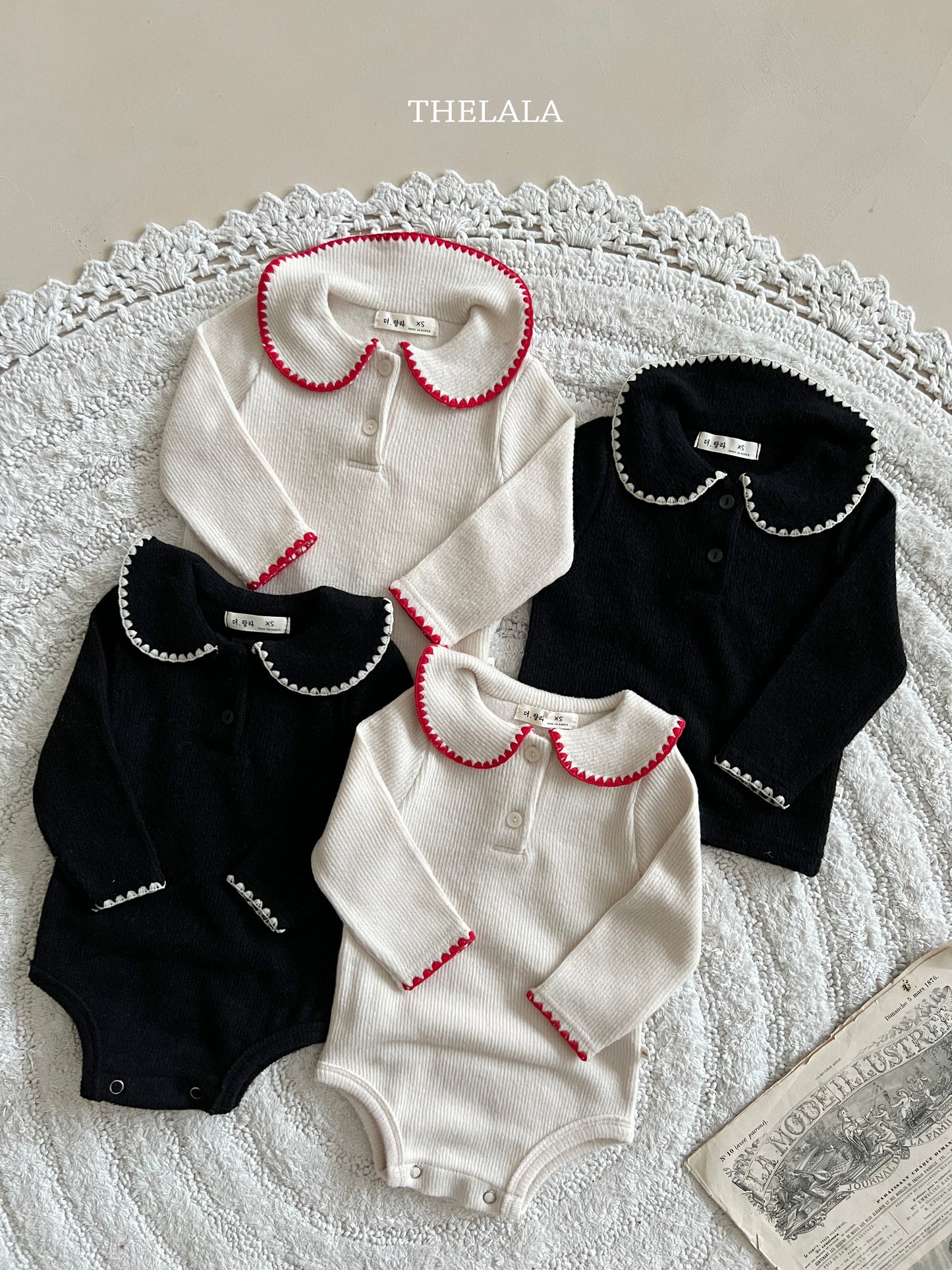 韓國童裝 25秋冬 | LA25440 Jeni Collar Tee (Baby & Kids)