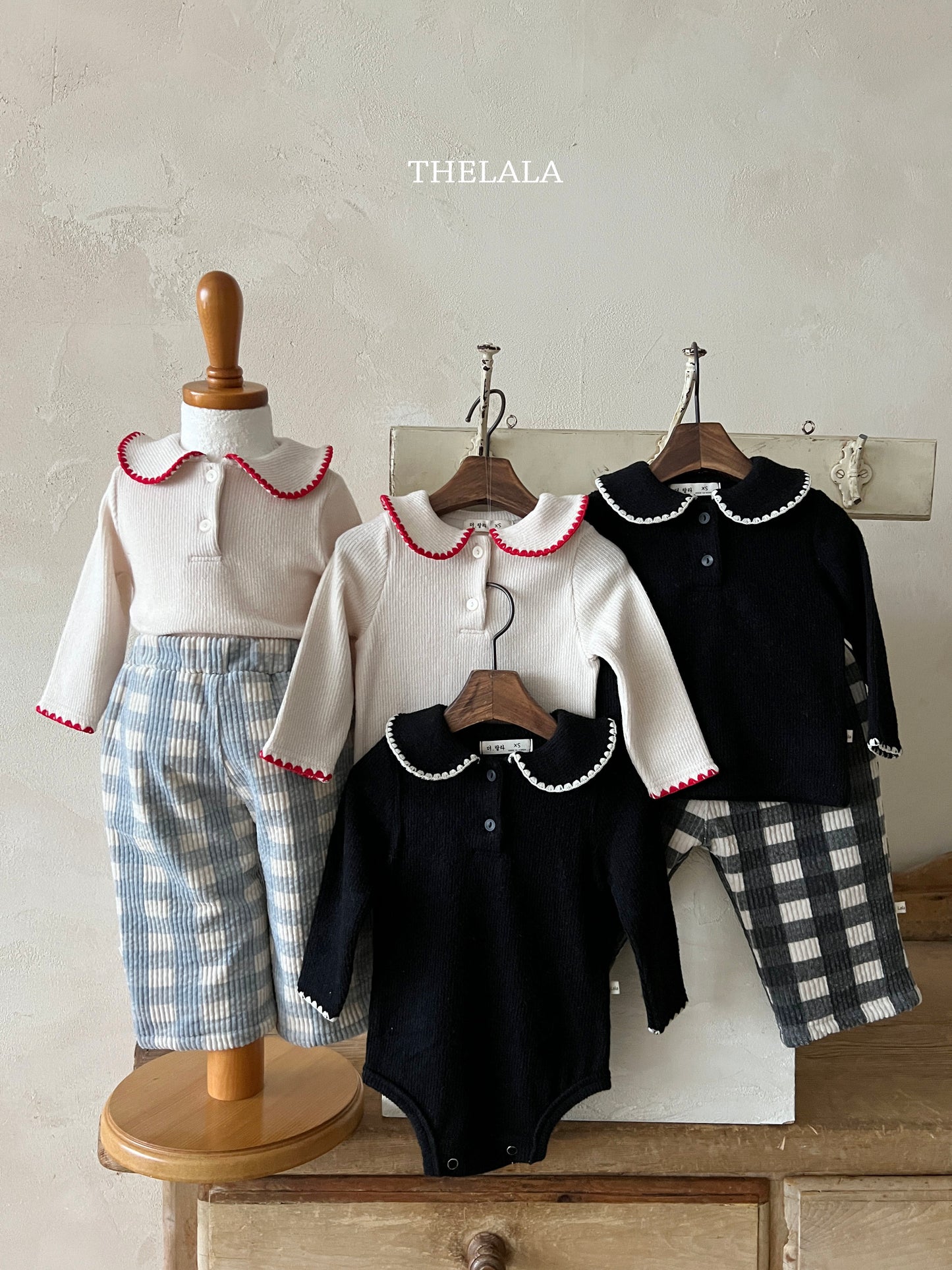 韓國童裝 25秋冬 | LA25440 Jeni Collar Tee (Baby & Kids)
