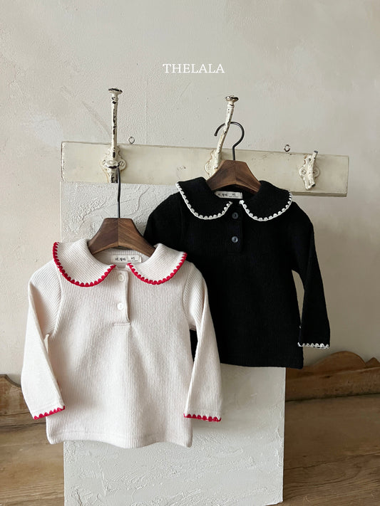 韓國童裝 25秋冬 | LA25440 Jeni Collar Tee (Baby & Kids)