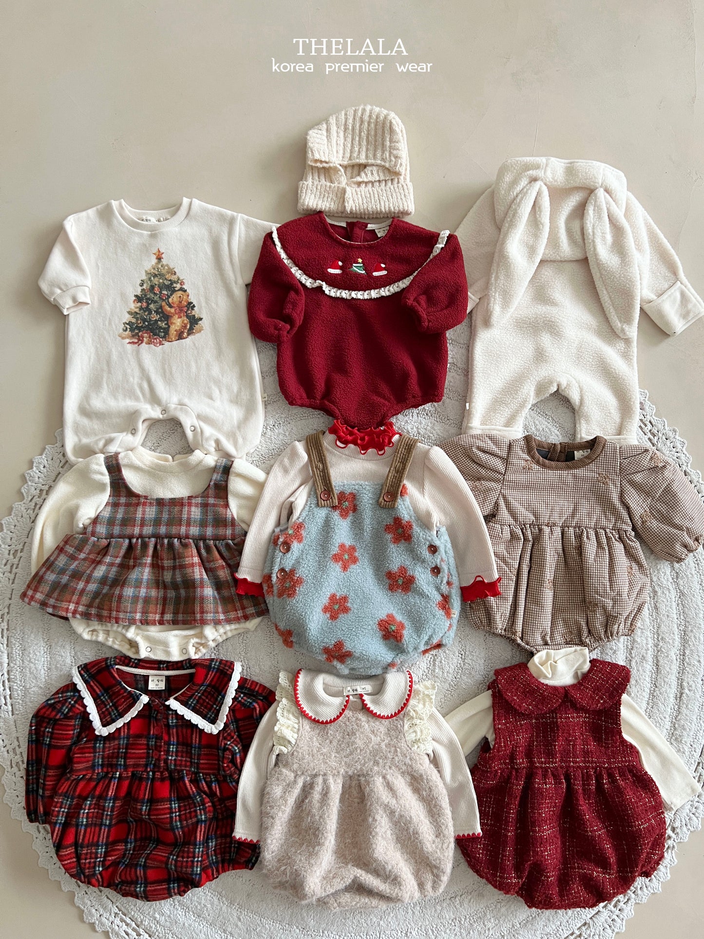 韓國童裝 25秋冬 | LA25411 Tweed Baby Suit