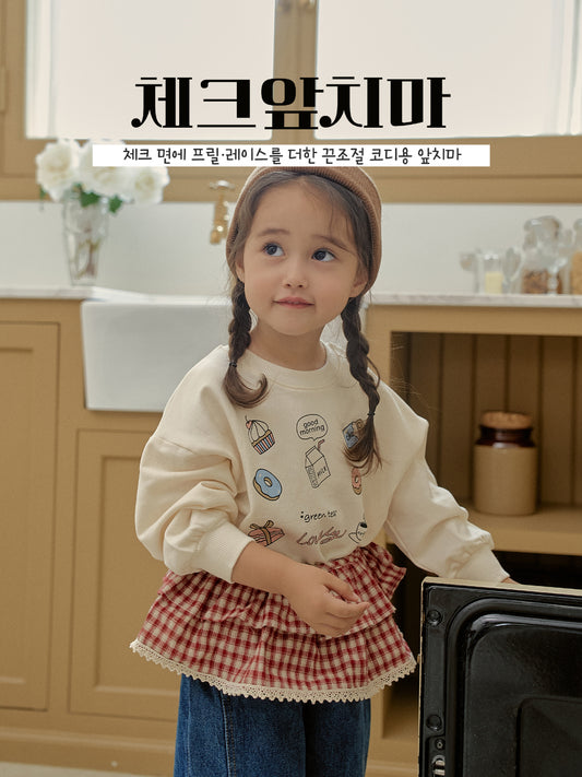 韓國童裝 25秋 | MN25302 Checkered Apron