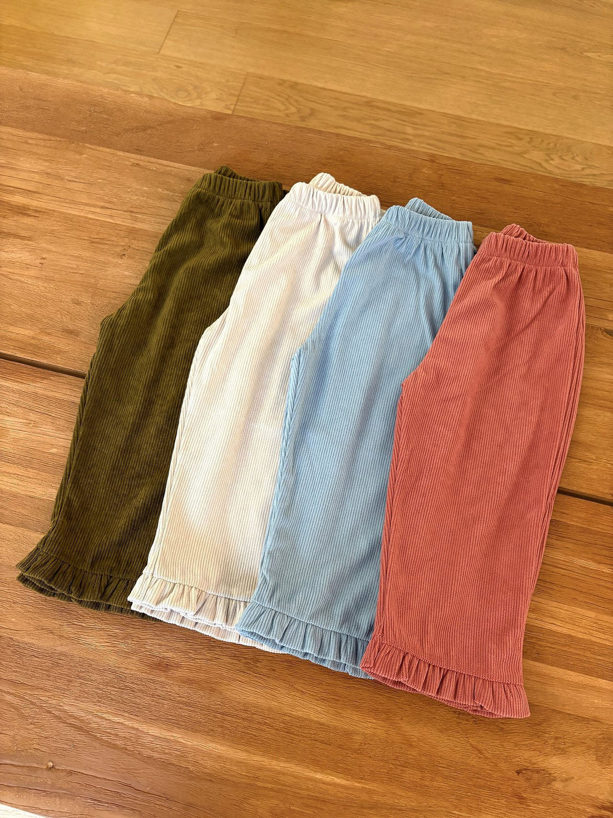 韓國童裝 26秋| OH22 Soft Ribbed Frill Pants 長褲