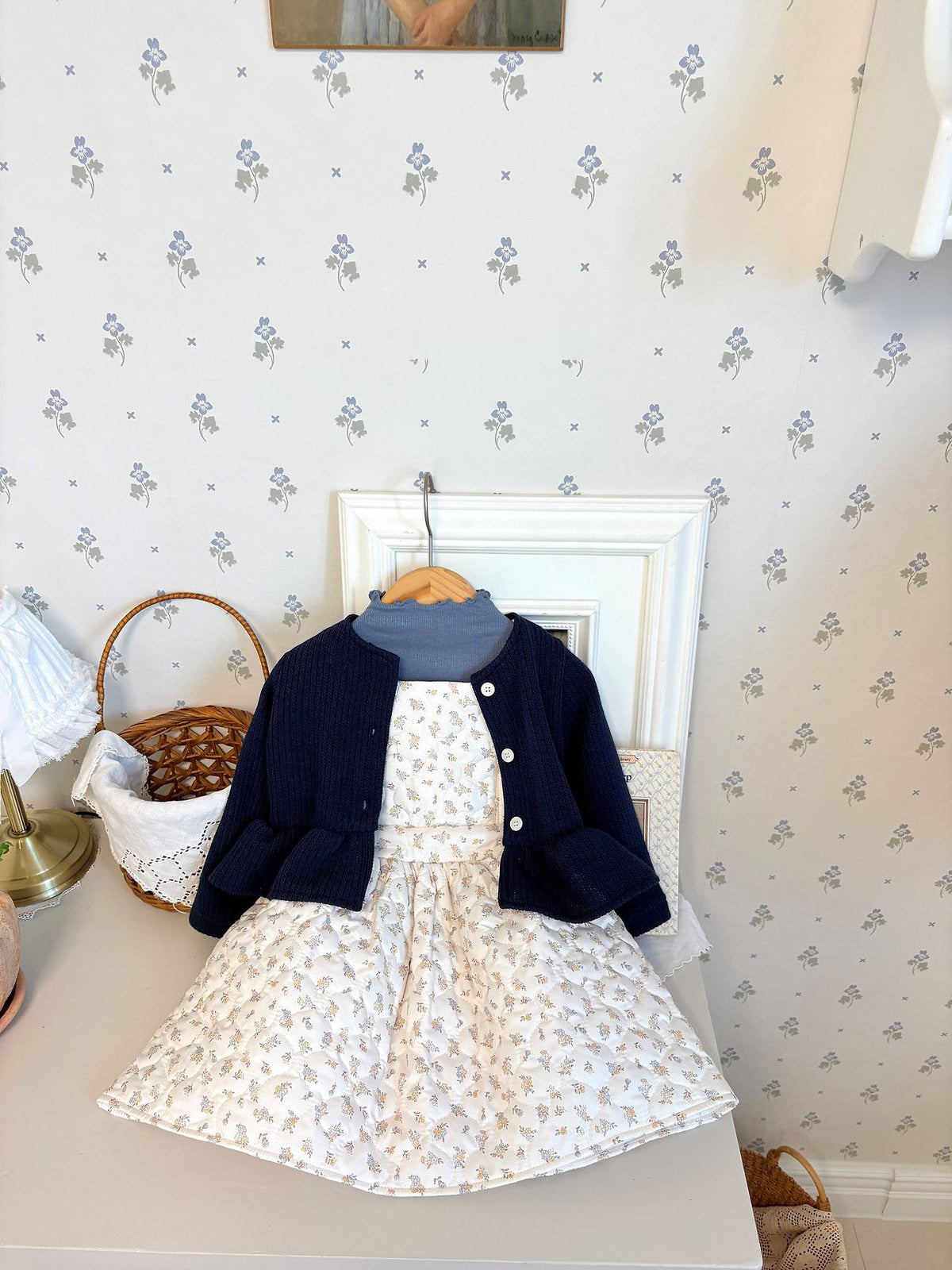 韓國童裝 26秋| OH09 Embo Frill Cardigan 外套