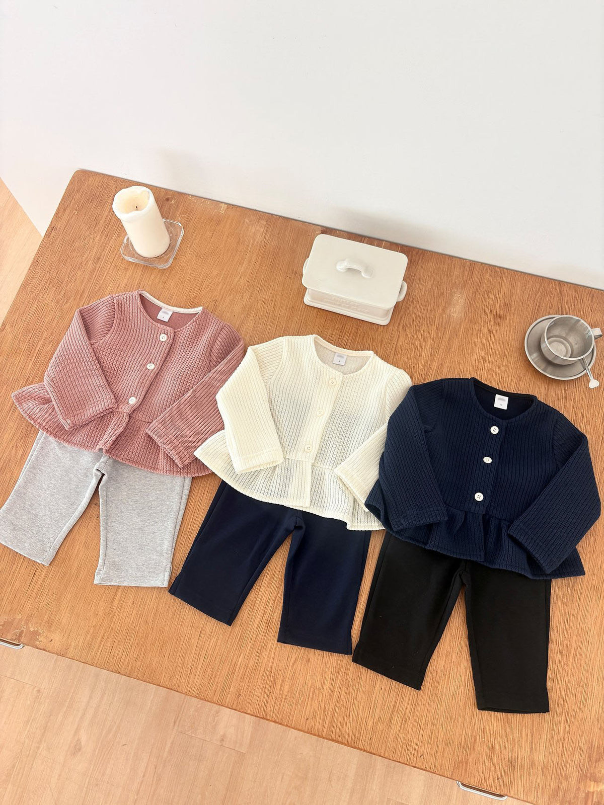 韓國童裝 26秋| OH09 Embo Frill Cardigan 外套