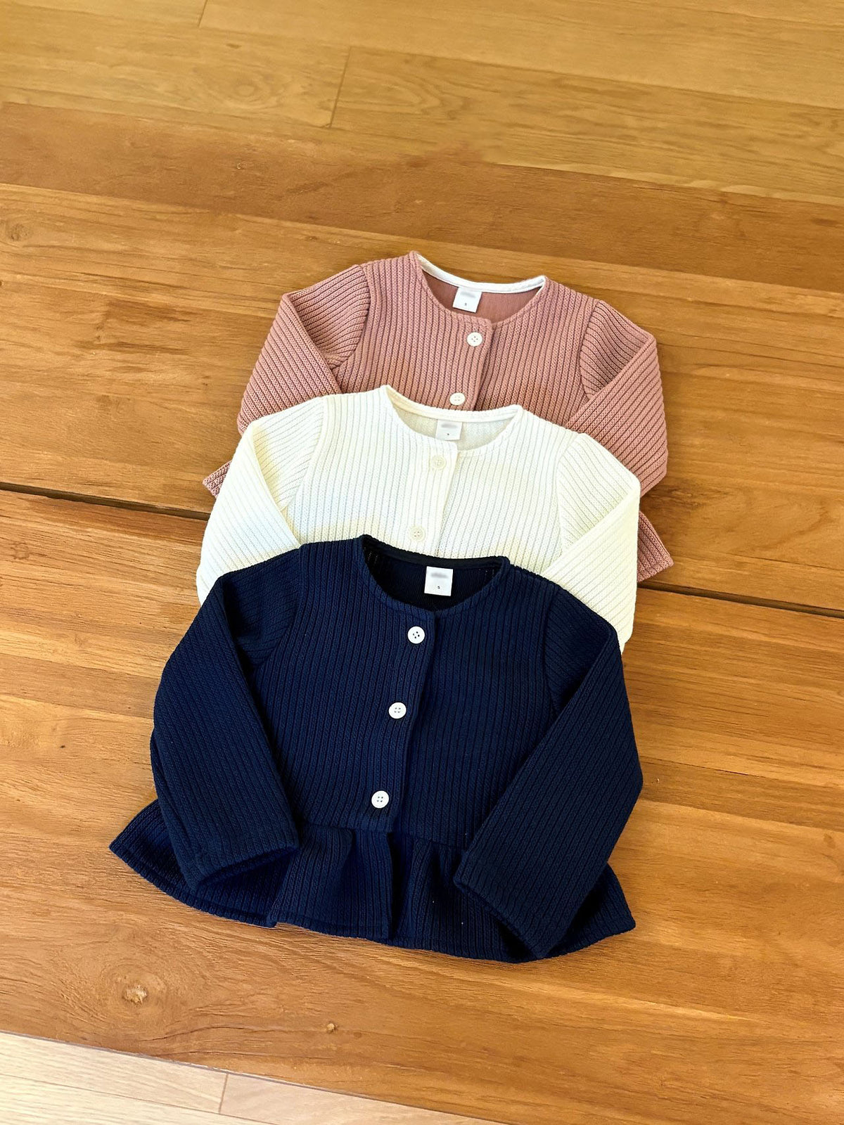 韓國童裝 26秋| OH09 Embo Frill Cardigan 外套