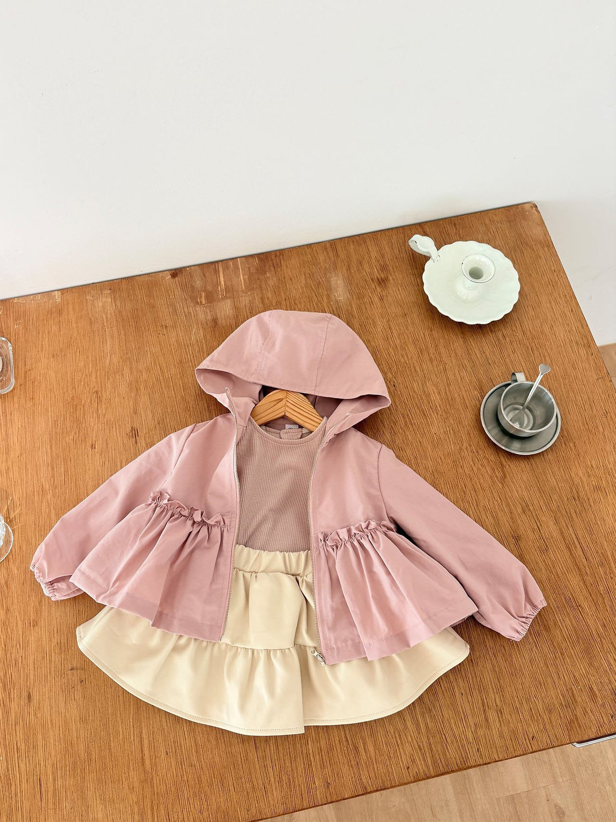 韓國童裝 26秋| OH10 Leather Shirring Skirt 半身裙