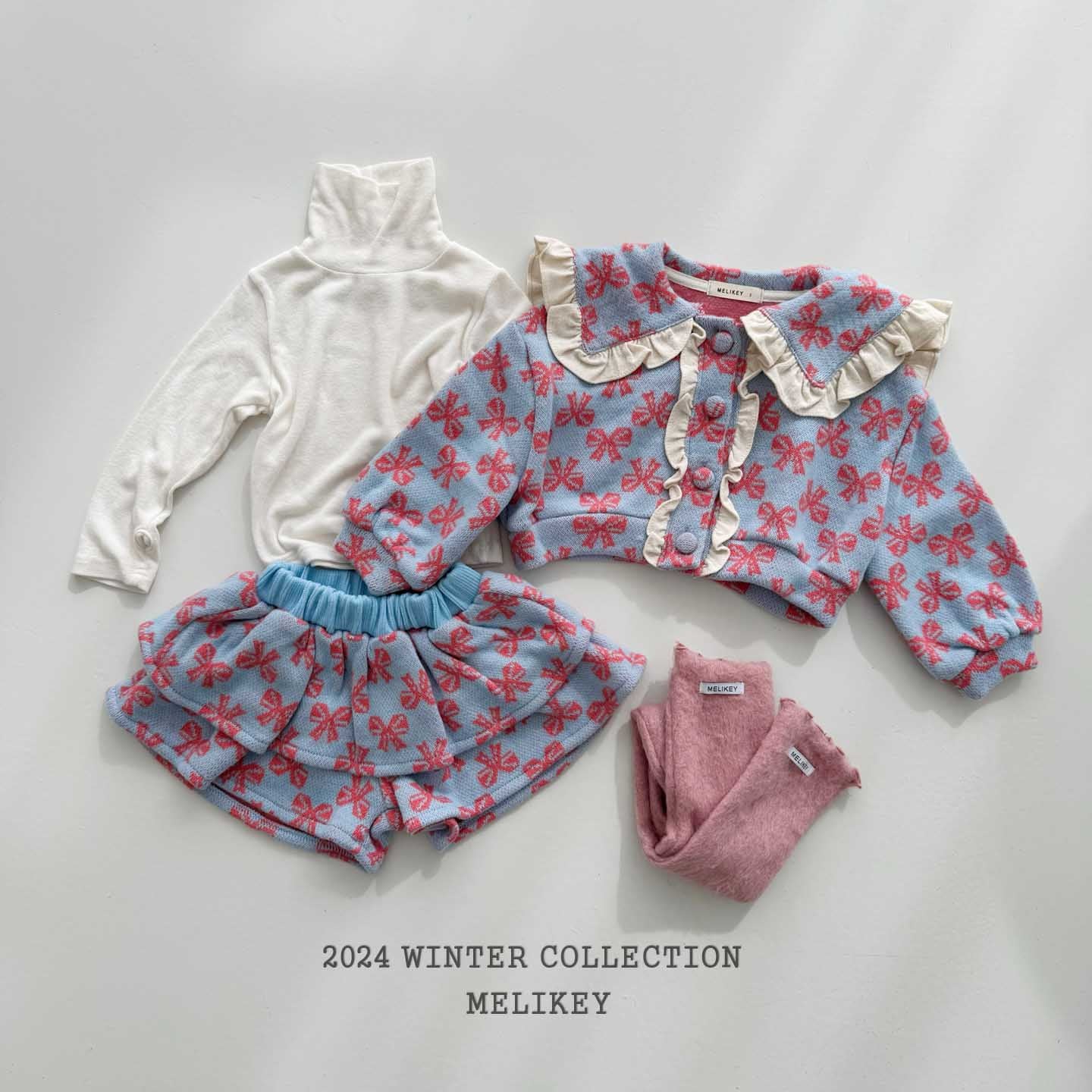 韓國童裝 25秋冬 | ME25451 Classic Ribbon Pants