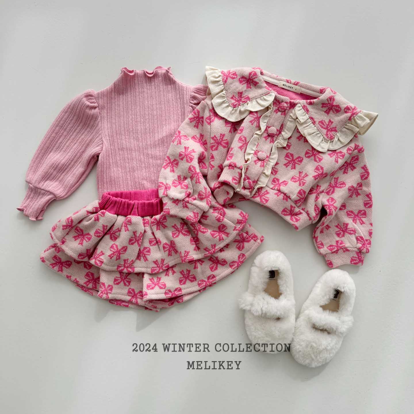 韓國童裝 25秋冬 | ME25451 Classic Ribbon Pants