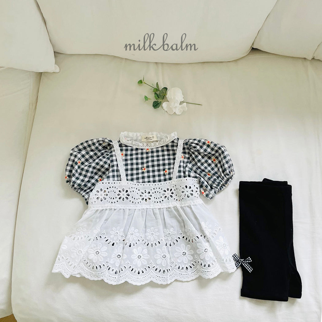 韓國童裝 25夏 | MK25221 KIDS LACE BLOUSE