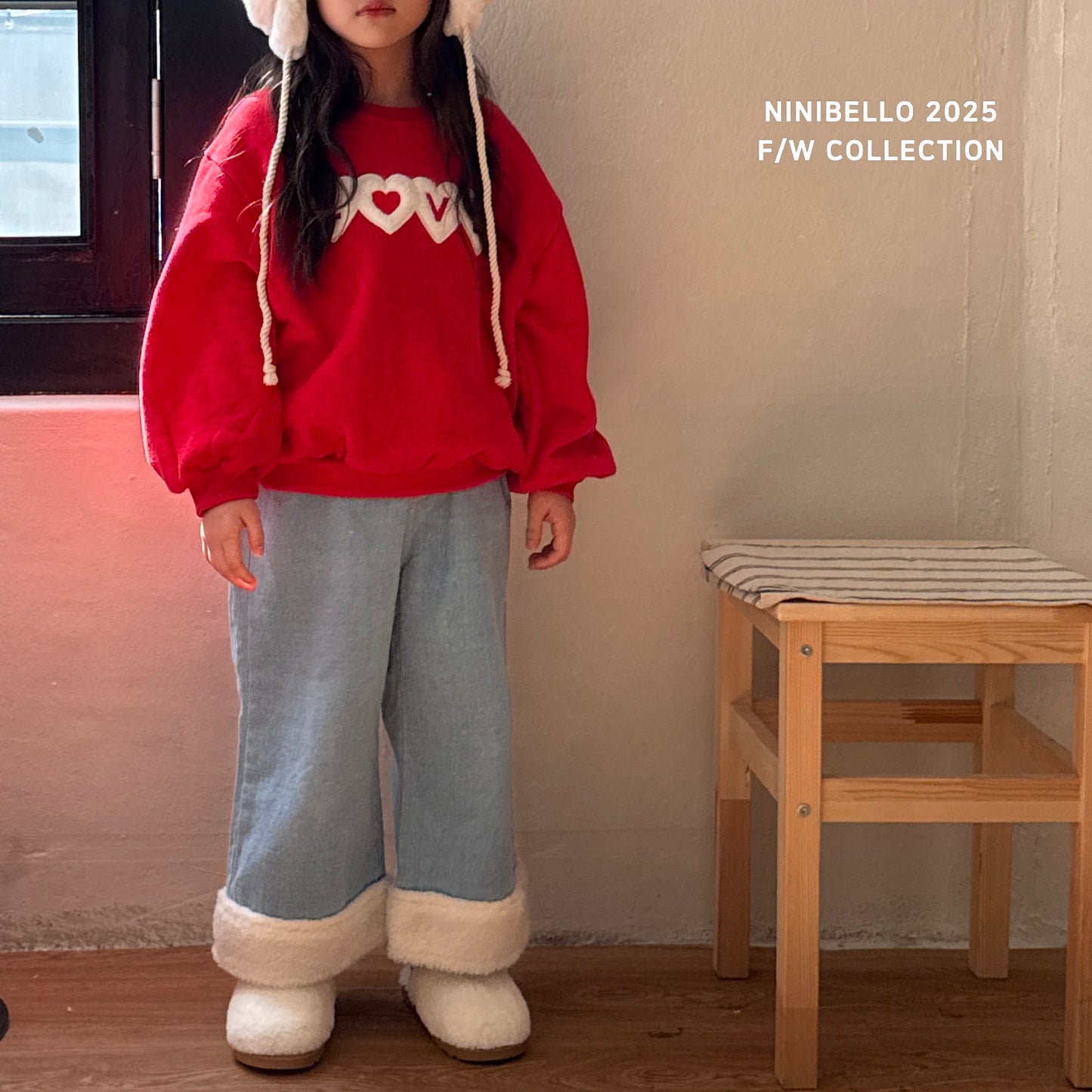 韓國童裝 25秋冬 | NB25407 Love MTM