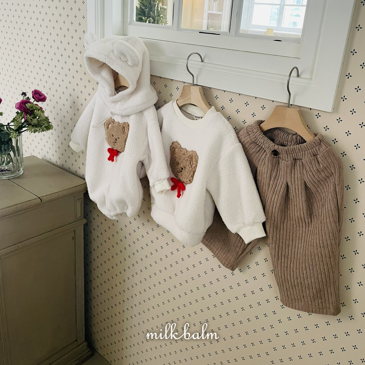 韓國童裝 25秋冬 | MK25416 Bear Bear Baby Suit