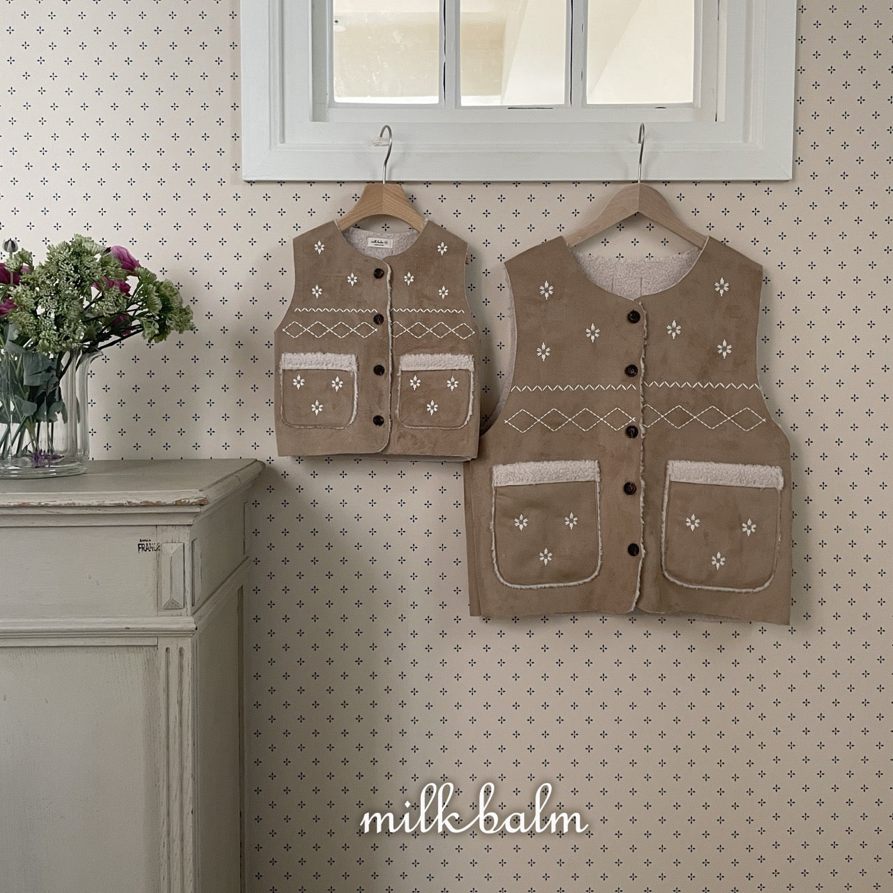 韓國童裝 25秋冬 | MK25421 Snow Winter Vest 親子裝