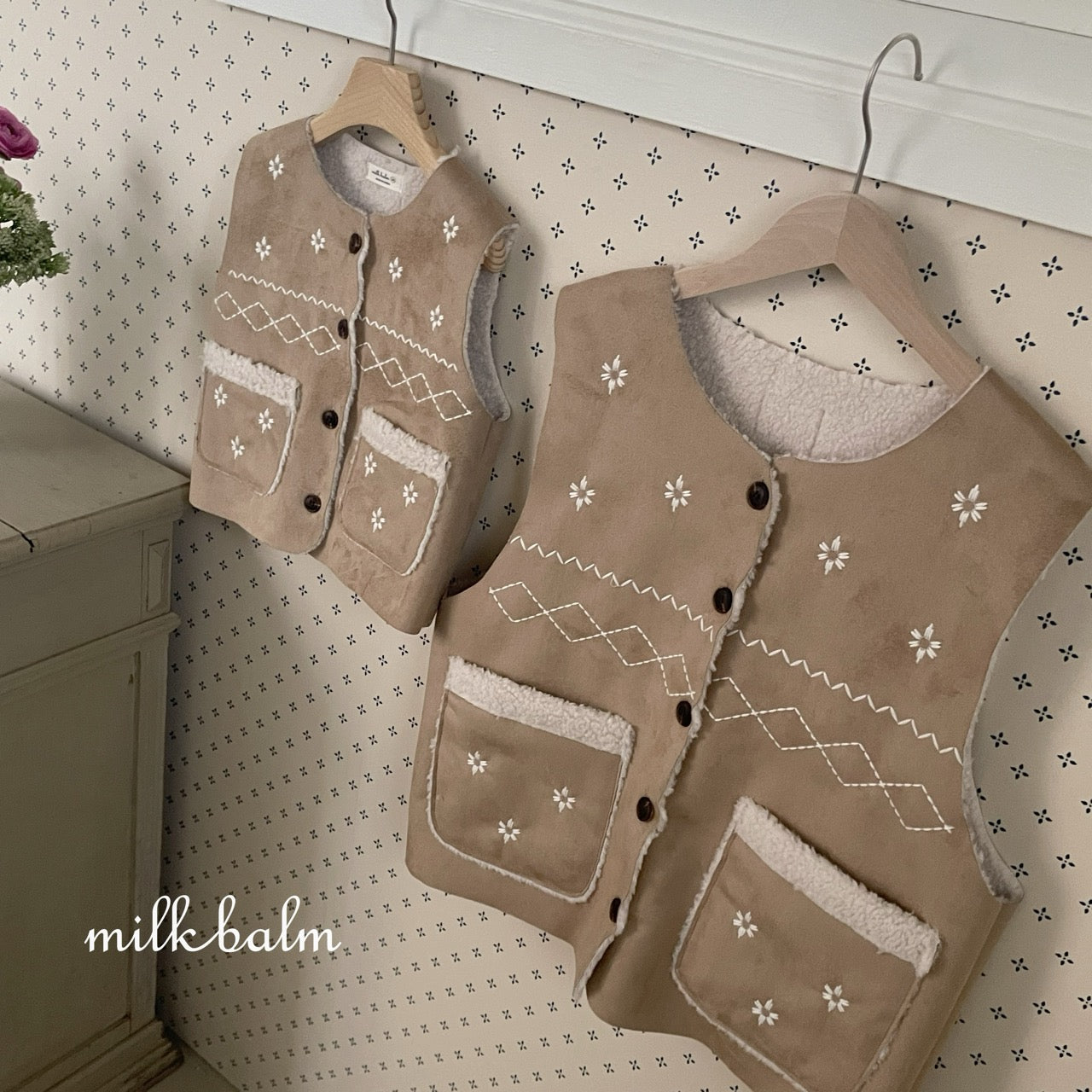 韓國童裝 25秋冬 | MK25421 Snow Winter Vest 親子裝