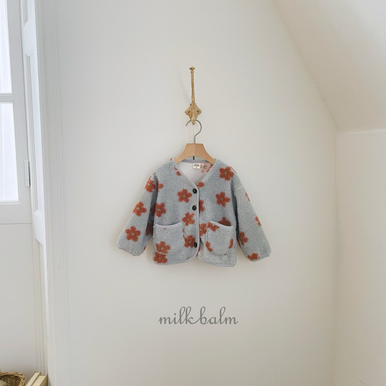 韓國童裝 25秋冬 | MK25405 Flower Jacket (帽子不連)