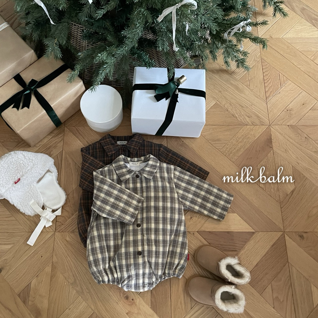 韓國童裝 25秋冬 | MK25418 Check Baby Suit