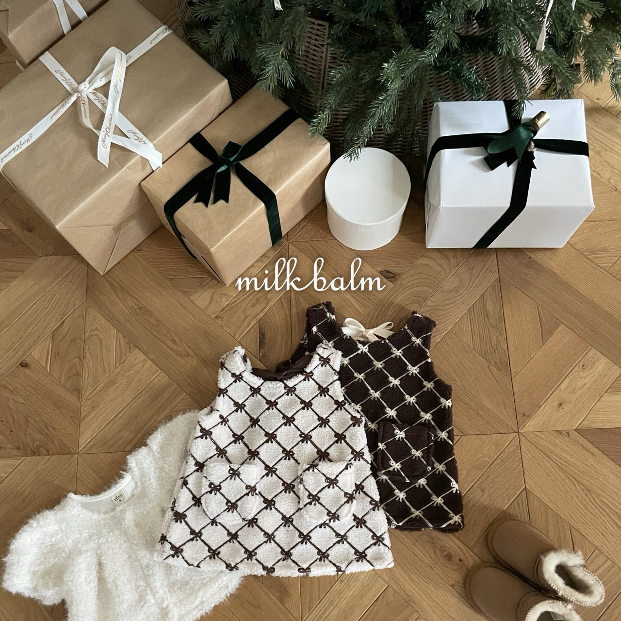 韓國童裝 25秋冬 | MK25404 Ribbon OPS