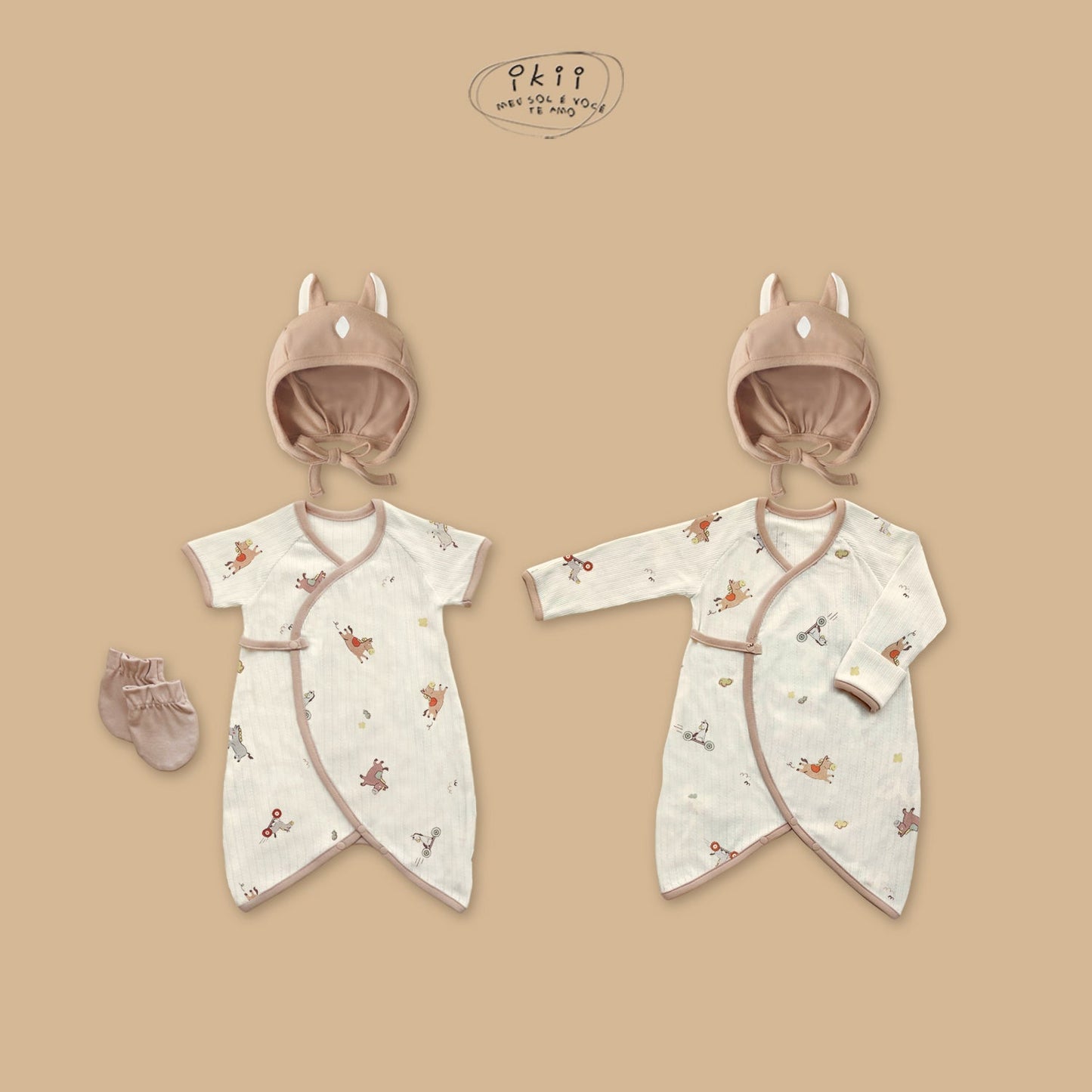 【現貨+預訂】ikii / Horse Baby 可愛馬仔初生Romper套裝 (Scooter Horse)