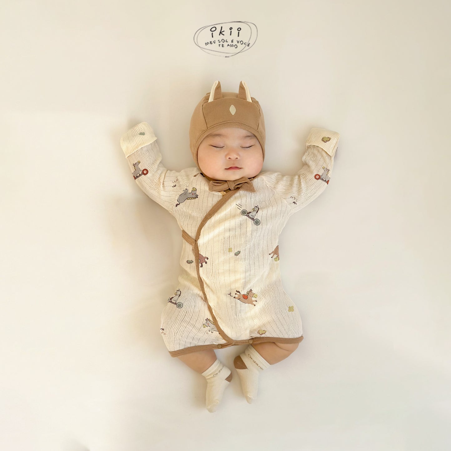 【現貨+預訂】ikii / Horse Baby 可愛馬仔初生Romper套裝 (Scooter Horse)