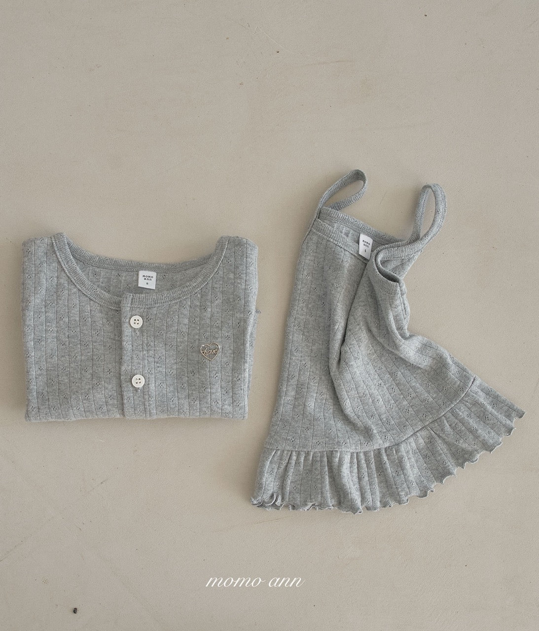 韓國童裝 26春| MN26112  Cardigan Tee Set