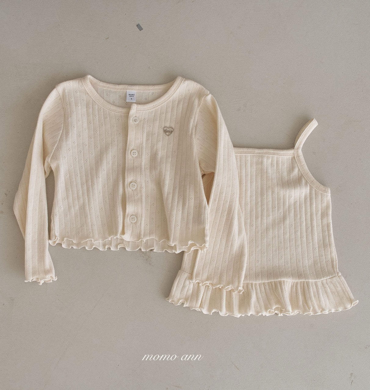 韓國童裝 26春| MN26112  Cardigan Tee Set