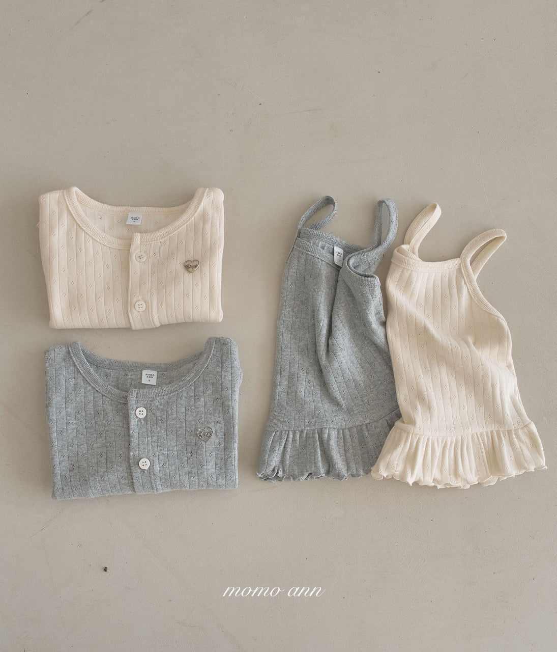 韓國童裝 26春| MN26112  Cardigan Tee Set