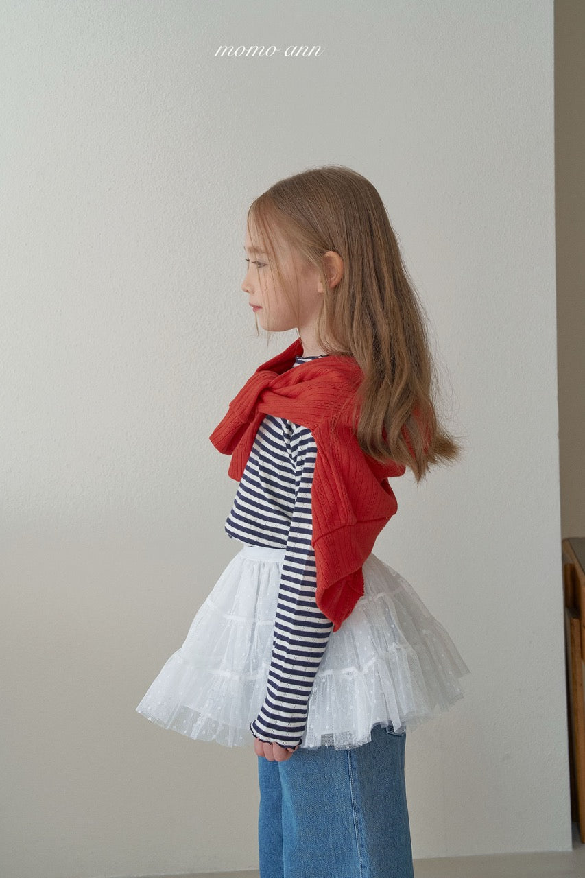 韓國童裝 26春| MN26107 Red Cardigan