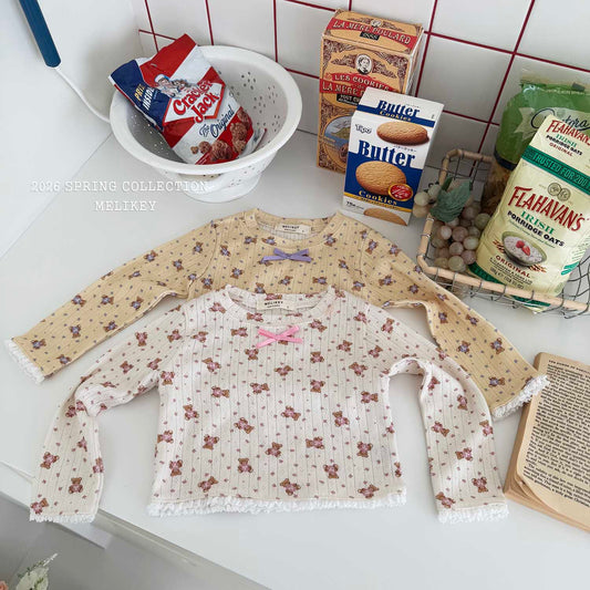 韓國童裝 26春 | ME26115 Floral Tee