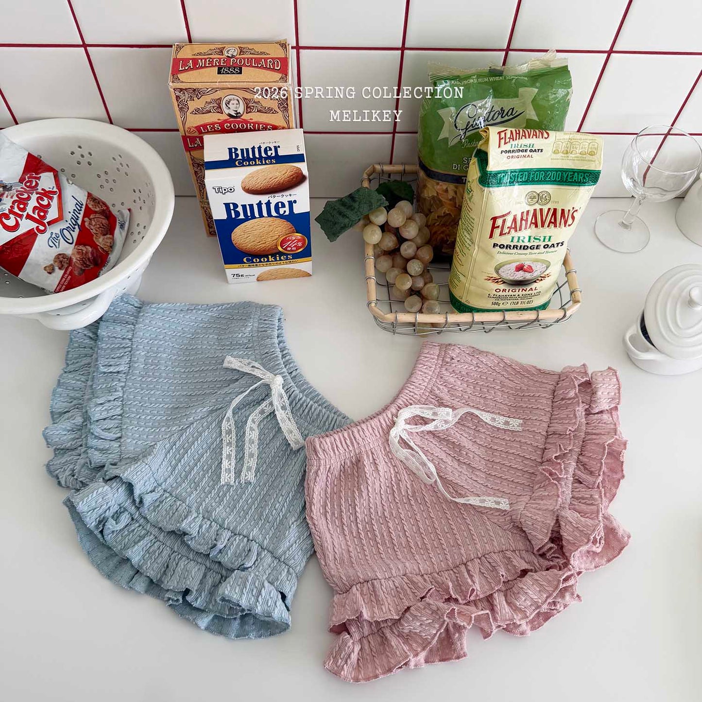 韓國童裝 26春 | ME26144  Frill Short Pants