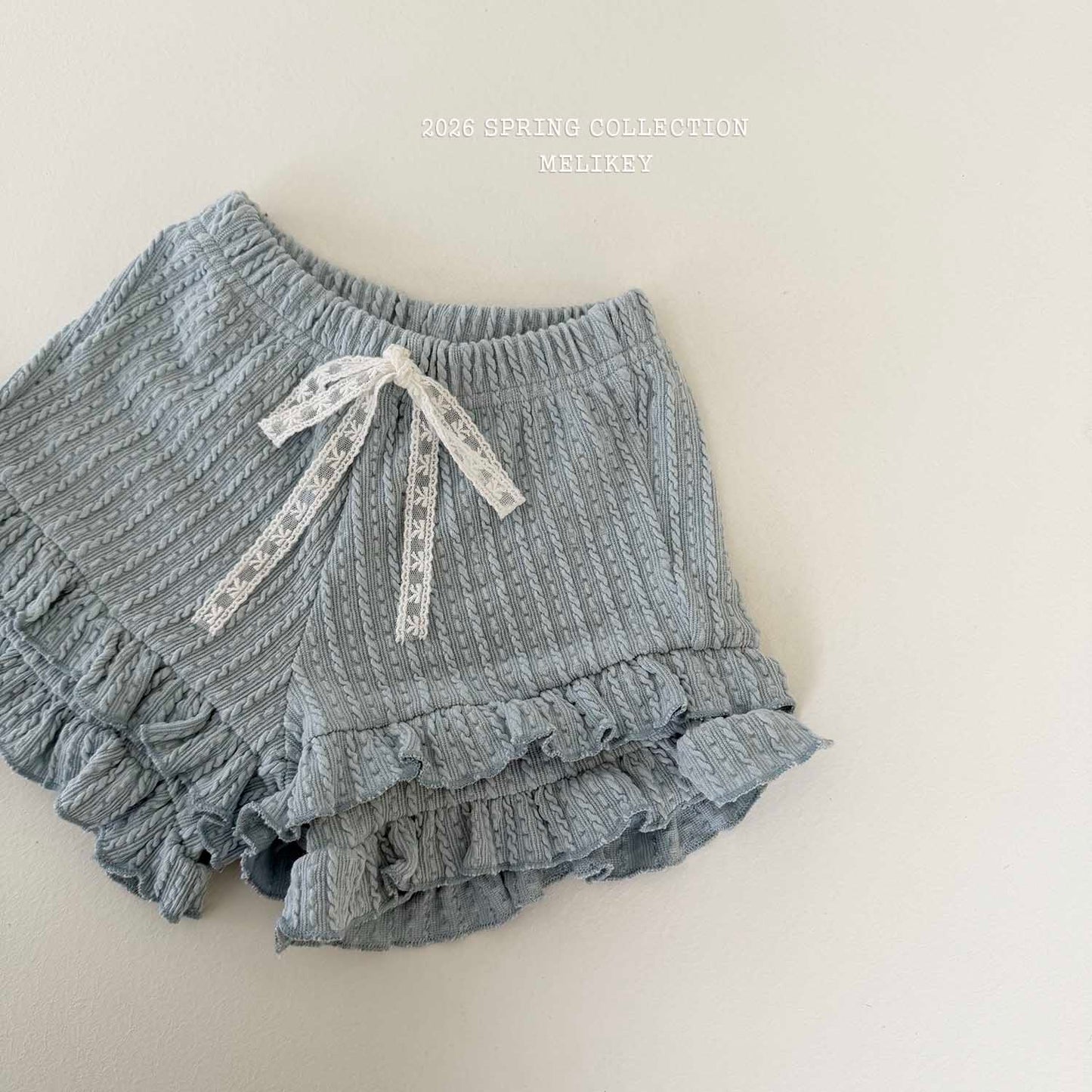 韓國童裝 26春 | ME26144  Frill Short Pants