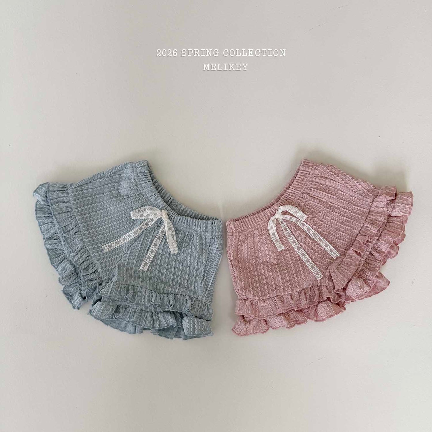 韓國童裝 26春 | ME26144  Frill Short Pants