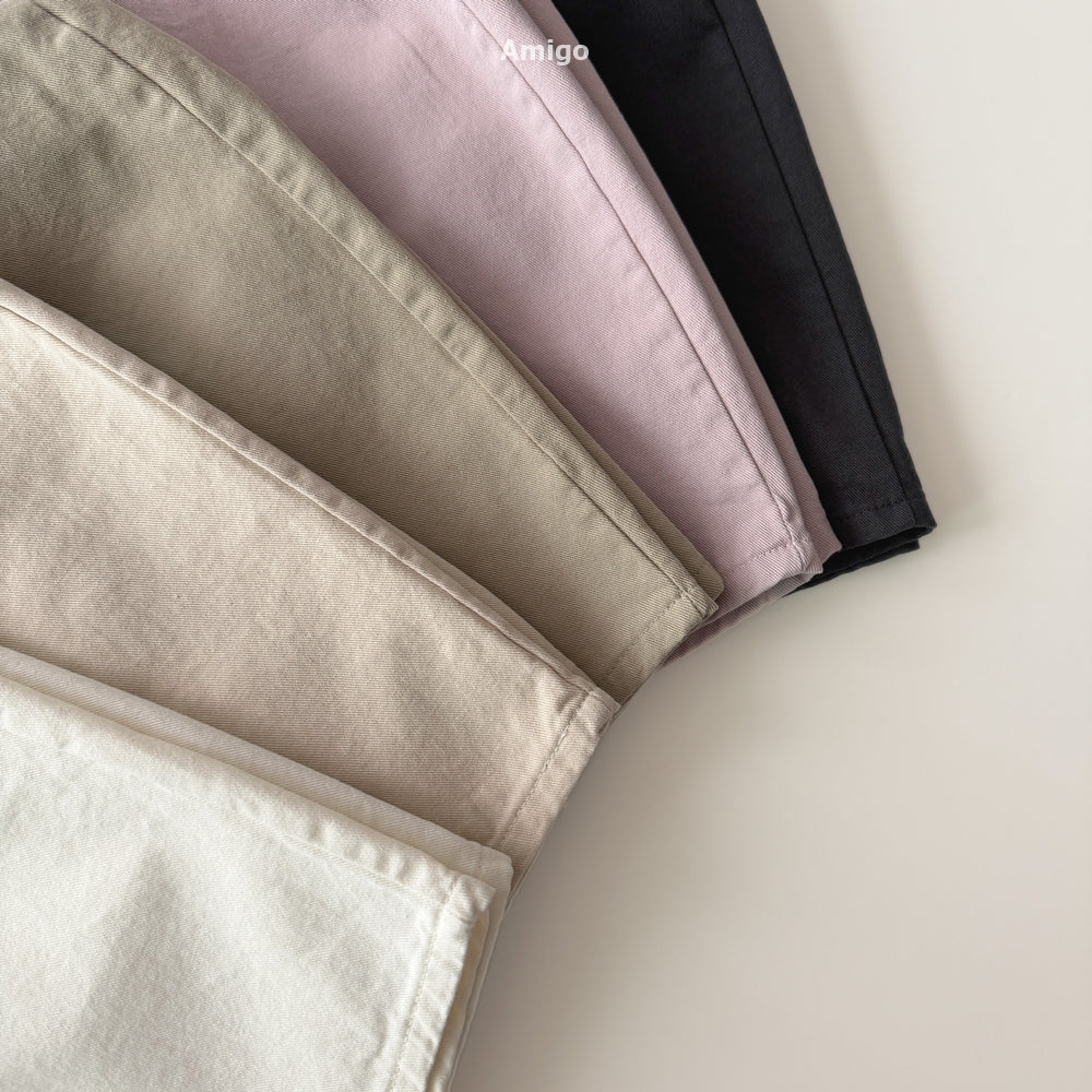 韓國童裝 26秋| AM42 Twill Basic Pants 長褲 (80-120)