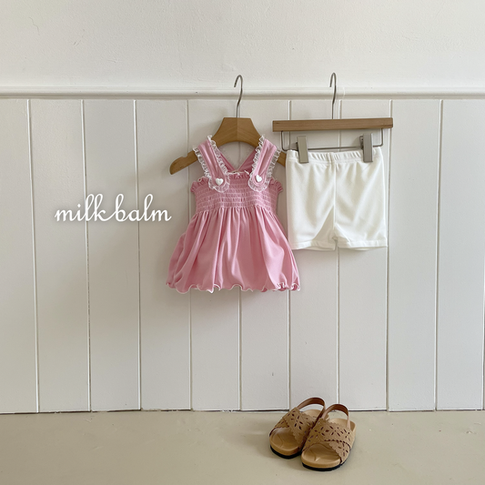 韓國童裝 26夏| MK01 Bella Smocking Swimsuit SET (80-120cm)