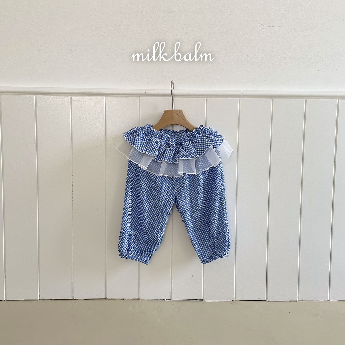 韓國童裝 26夏| MK24 Check Frill Pants (80-120cm)