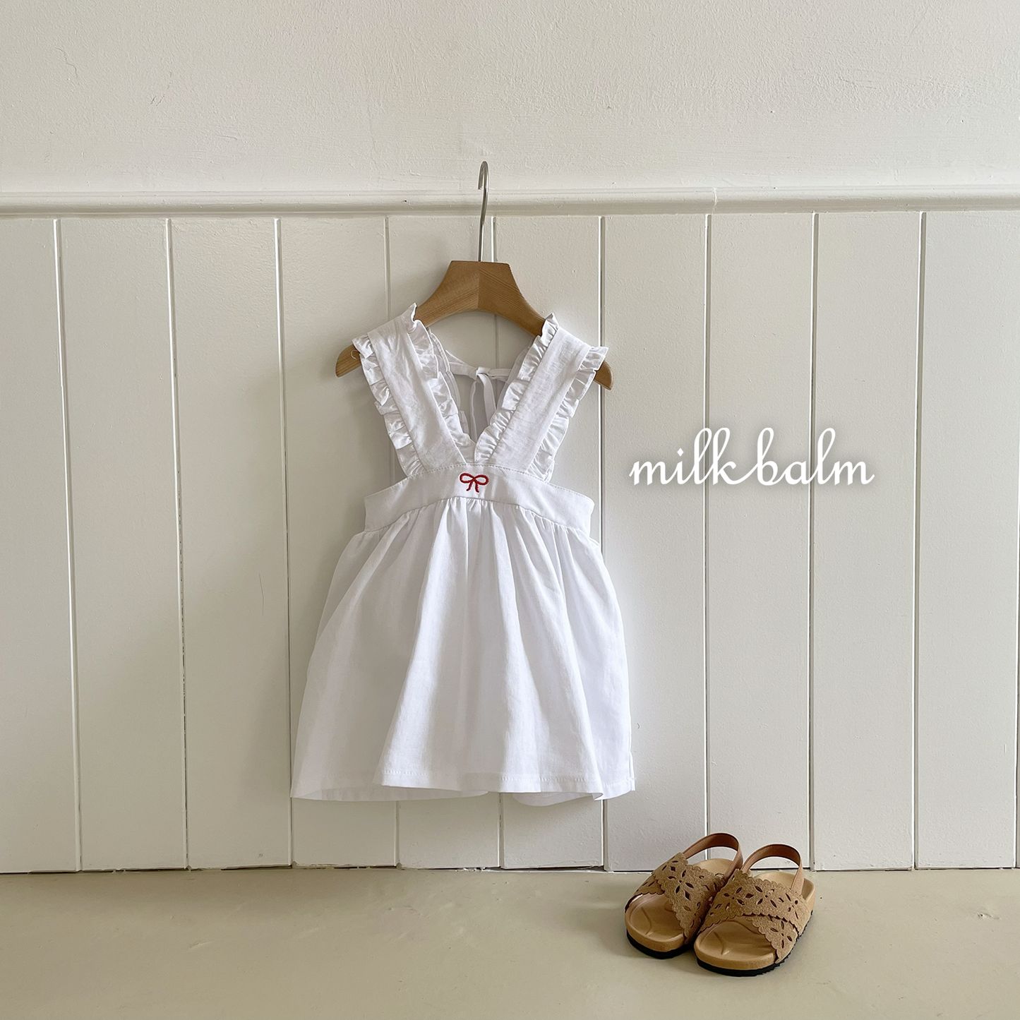 韓國童裝 26夏| MK22 Ribbon Embroidery Suspender SK (80-120cm)