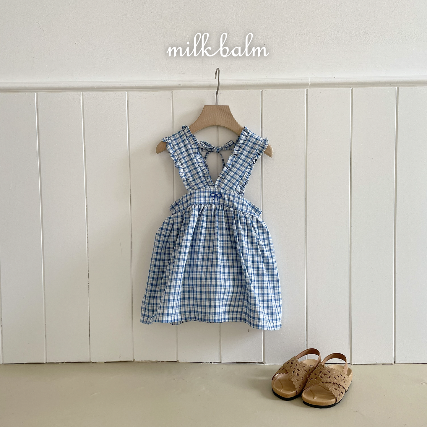 韓國童裝 26夏| MK22 Ribbon Embroidery Suspender SK (80-120cm)