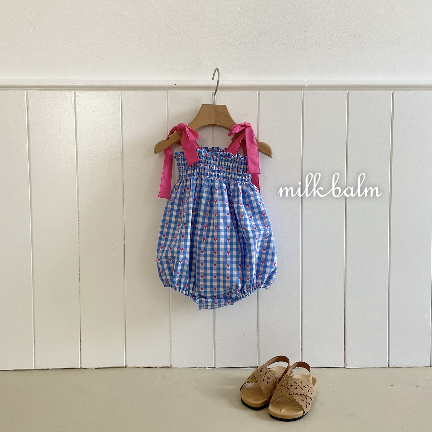 韓國童裝 26夏| MK31 Coco Smocking Suit (75-90cm)