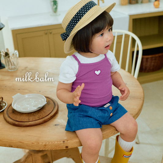 韓國童裝 26夏| MK26 Heart Ribbed Sleeveless (80-120cm)