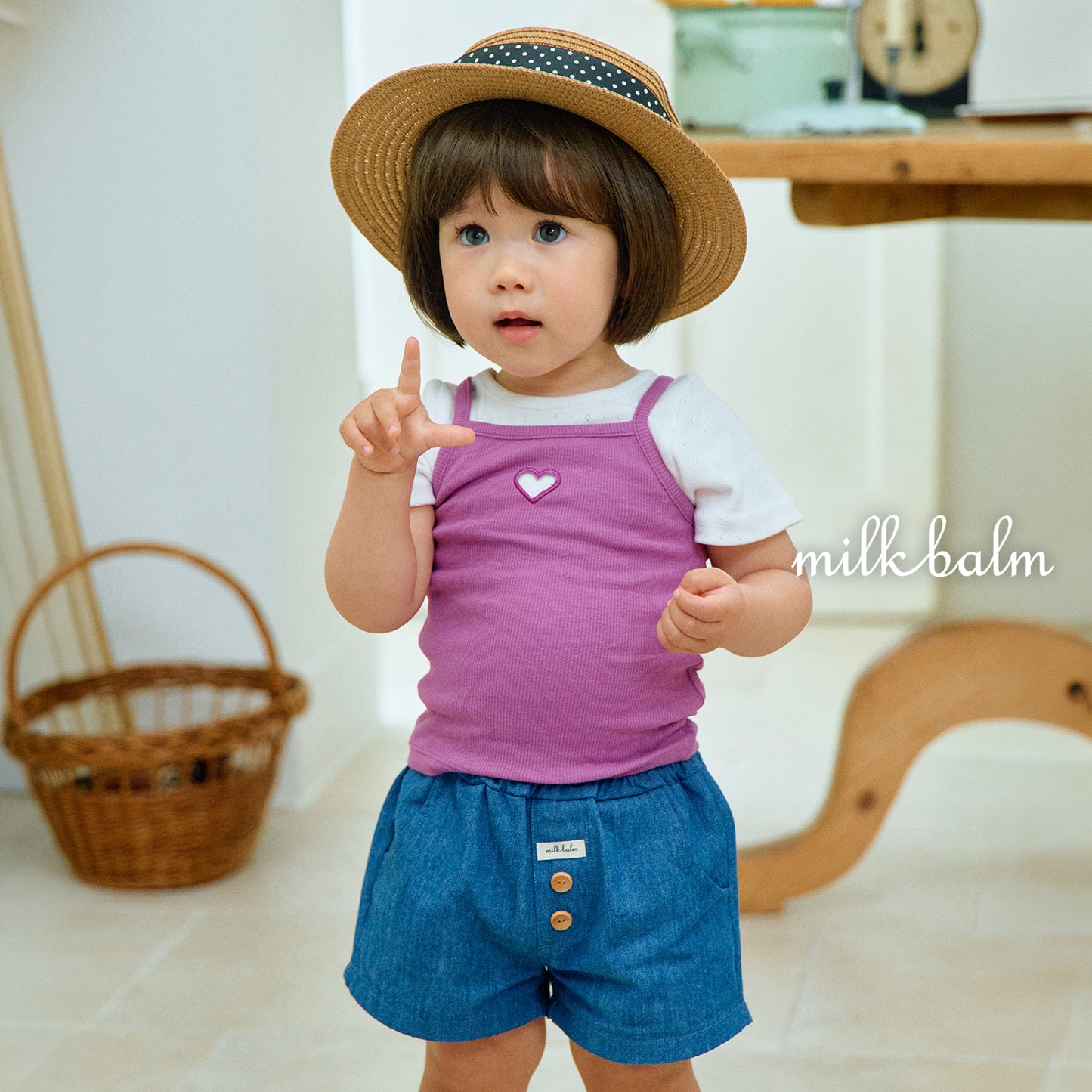 韓國童裝 26夏| MK26 Heart Ribbed Sleeveless (80-120cm)