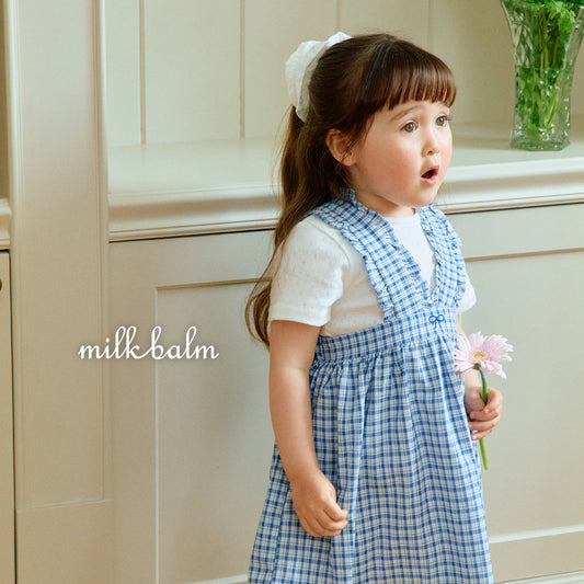 韓國童裝 26夏| MK22 Ribbon Embroidery Suspender SK (80-120cm)