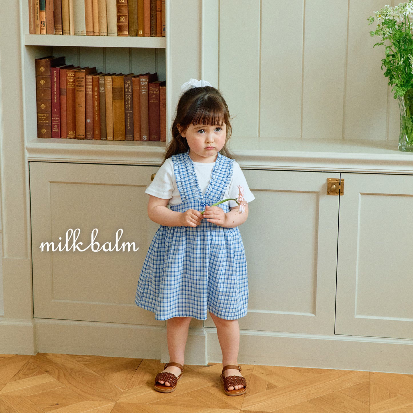 韓國童裝 26夏| MK22 Ribbon Embroidery Suspender SK (80-120cm)