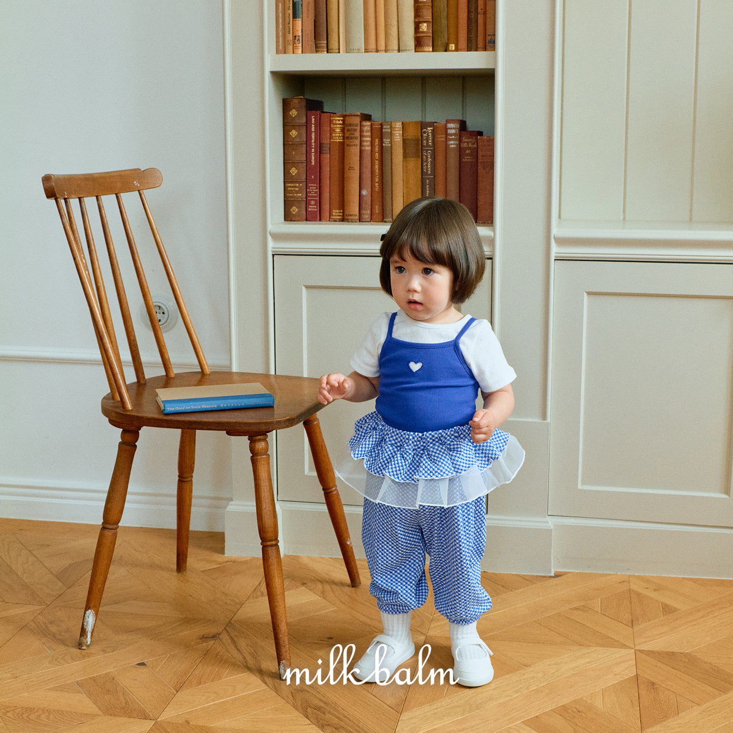 韓國童裝 26夏| MK24 Check Frill Pants (80-120cm)