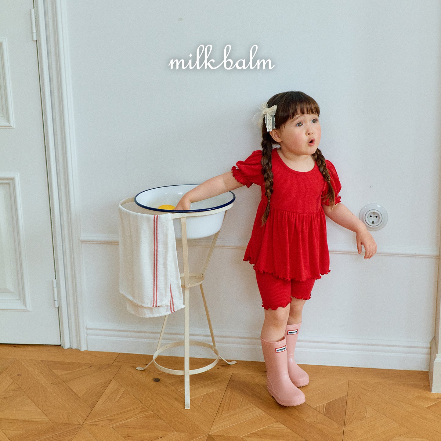 韓國童裝 26夏| MK34 Ribbon Ribbed Setup (80-120cm)
