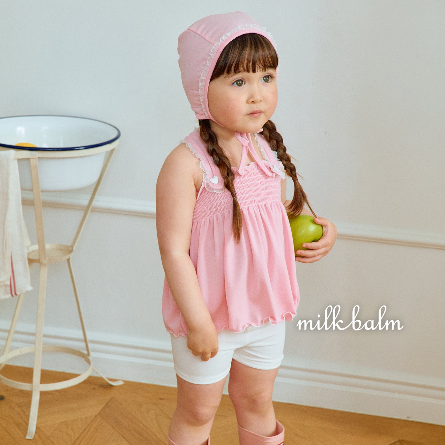 韓國童裝 26夏| MK01 Bella Smocking Swimsuit SET (80-120cm)