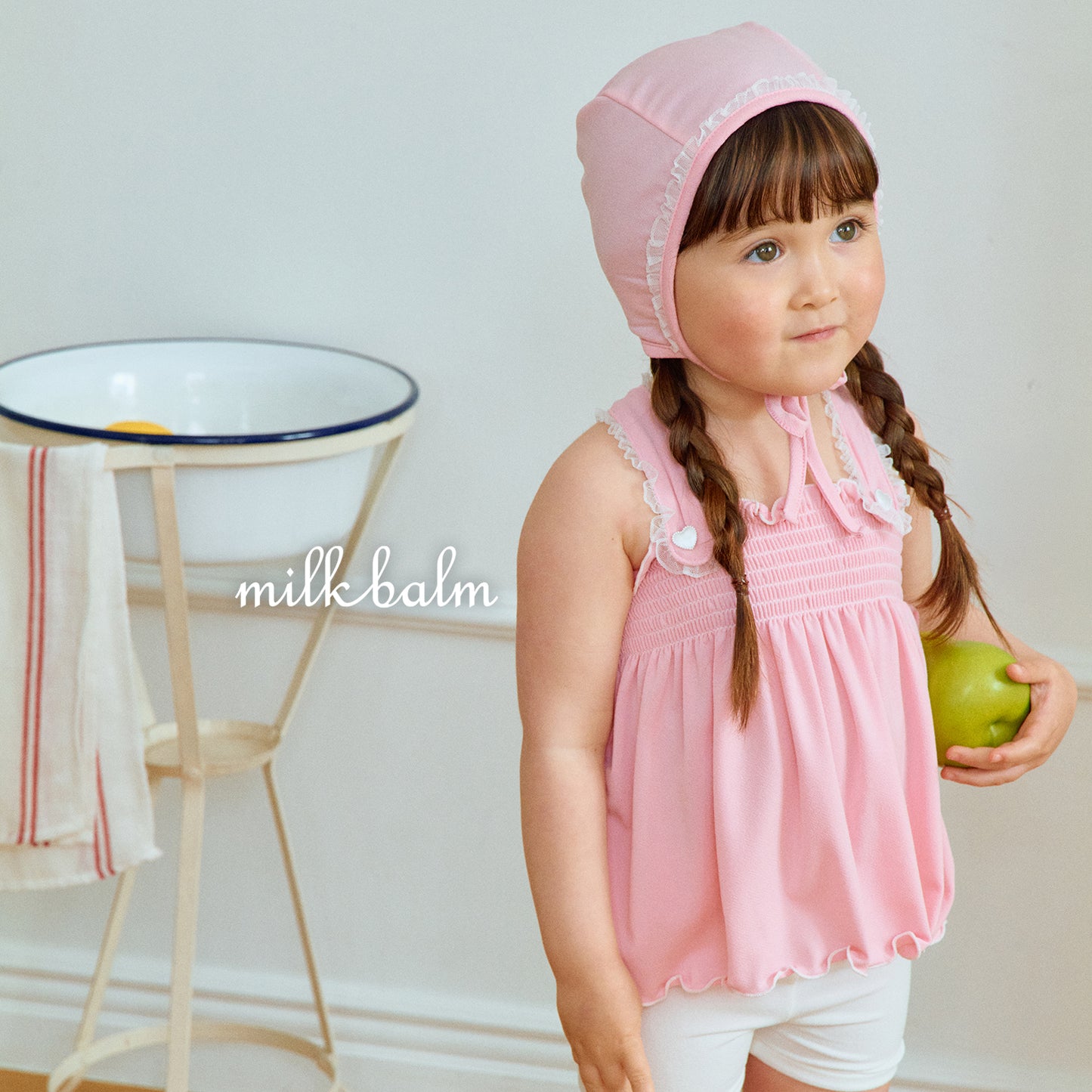 韓國童裝 26夏| MK01 Bella Smocking Swimsuit SET (80-120cm)