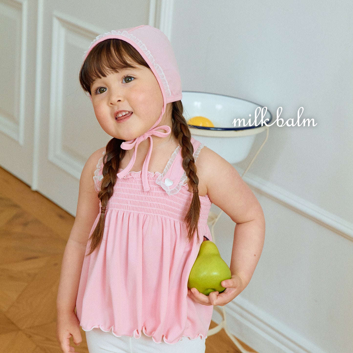 韓國童裝 26夏| MK01 Bella Smocking Swimsuit SET (80-120cm)