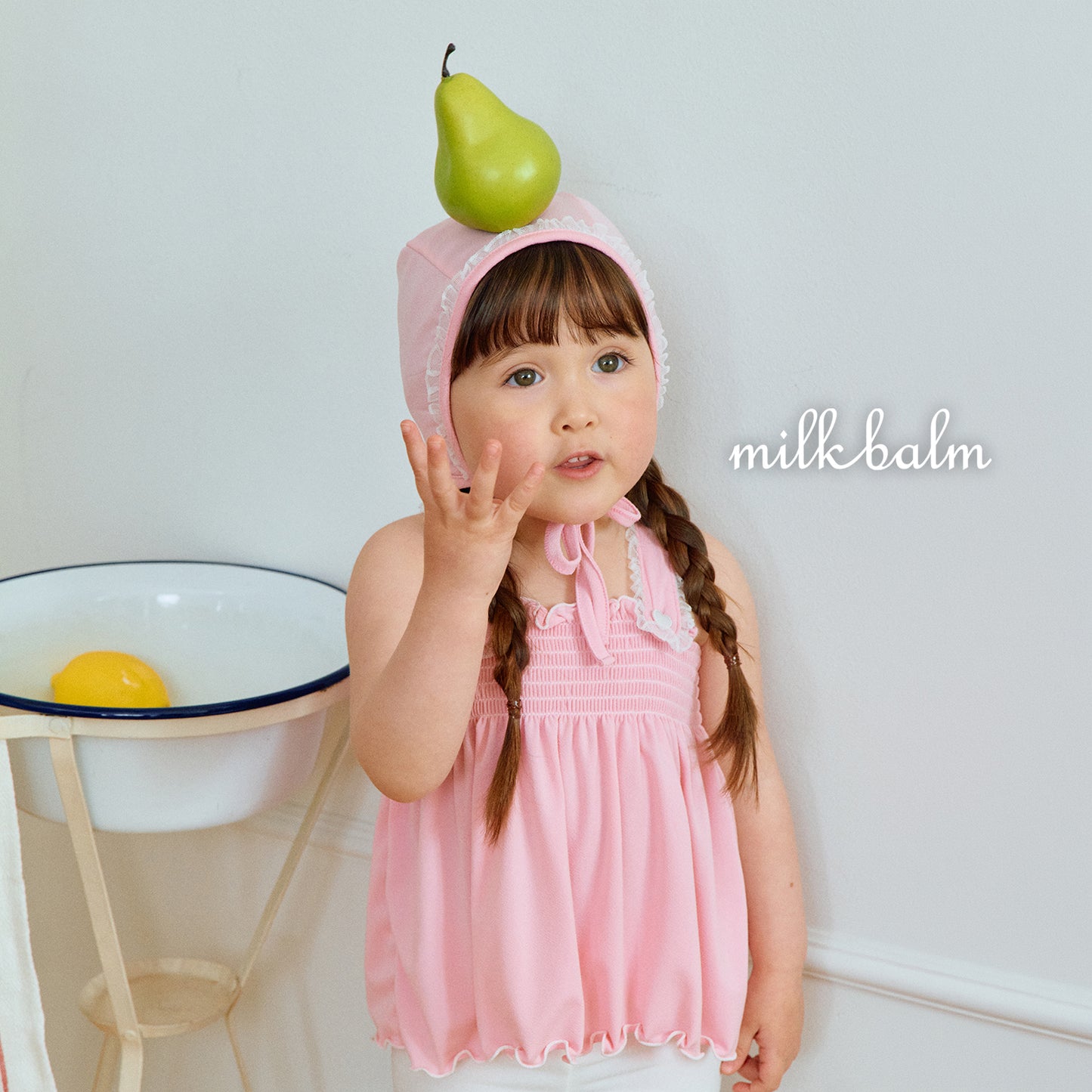 韓國童裝 26夏| MK01 Bella Smocking Swimsuit SET (80-120cm)