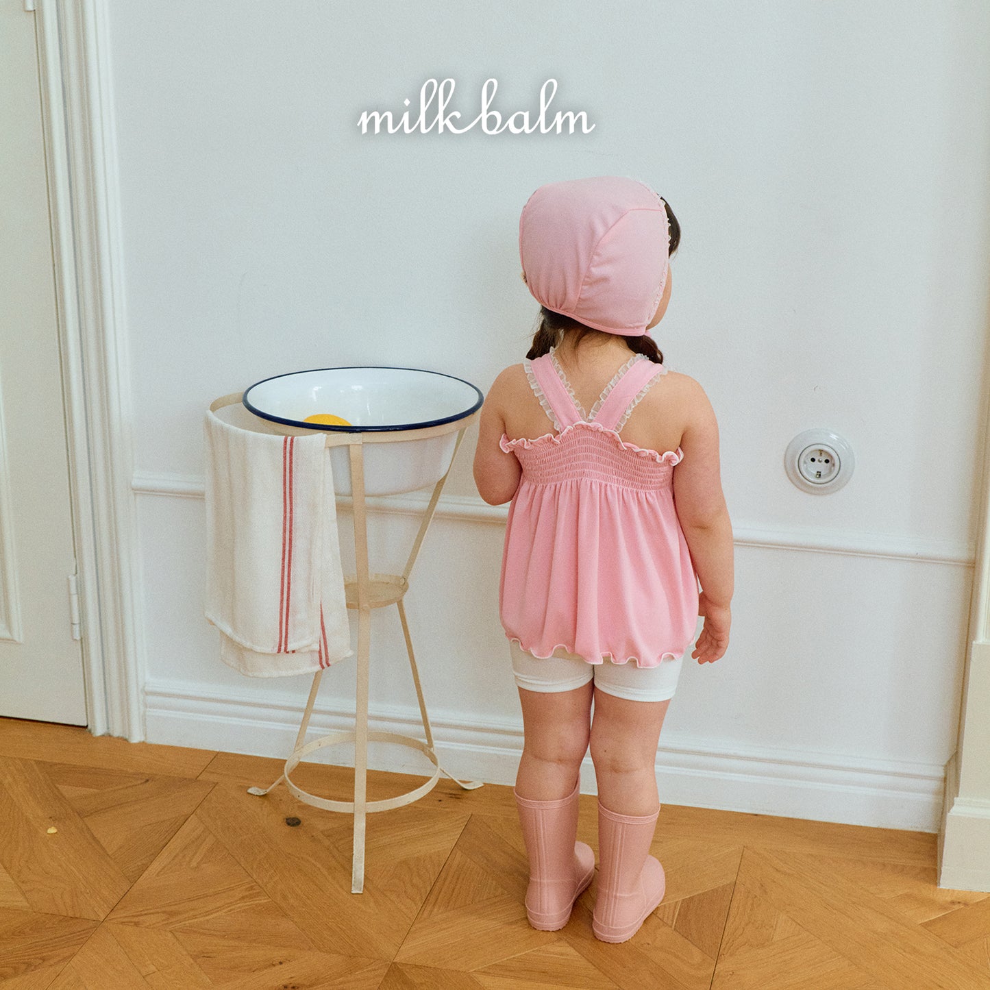 韓國童裝 26夏| MK01 Bella Smocking Swimsuit SET (80-120cm)